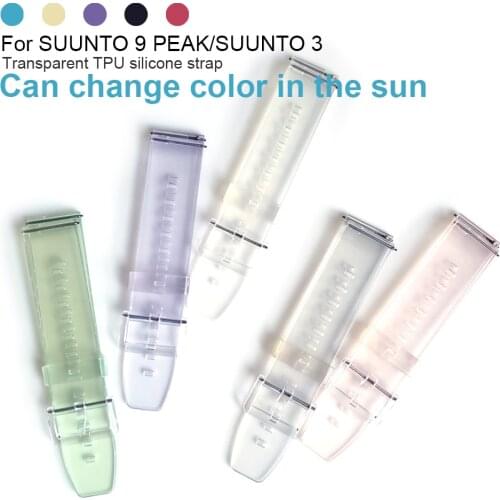 Easyfit Transparent TPU Silicone Strap For SUUNTO 9 PEAK Band For SUUNTO 3 Wristband Replace Watchband Changeable color Bracelet