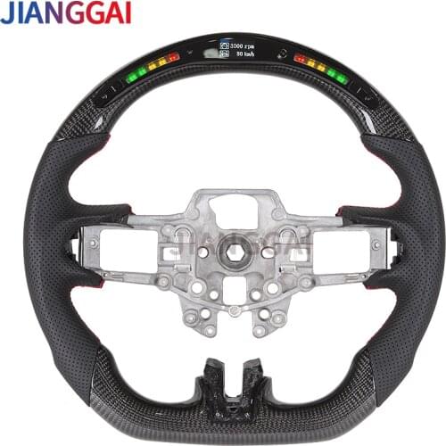 Carbon Fiber Steering Wheel Is Fit For Ford Mustang 2015-2017 LED Flash Racing Steering Wheel