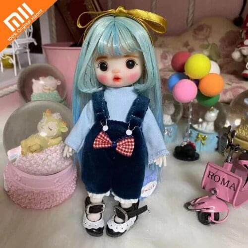 Xiaomi 17cm BJD Doll Cute Dress Up Exquisite Makeup Handmade Makeup Doll DIY Toy Mini Pocket Doll Christmas Gift for Girls