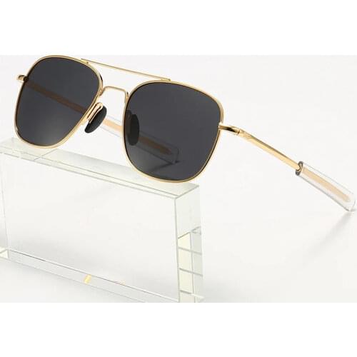 Classic Army Men Military Style Polarized Pilot Sunglasses Top Quality Metal Brand Design Sunglasses