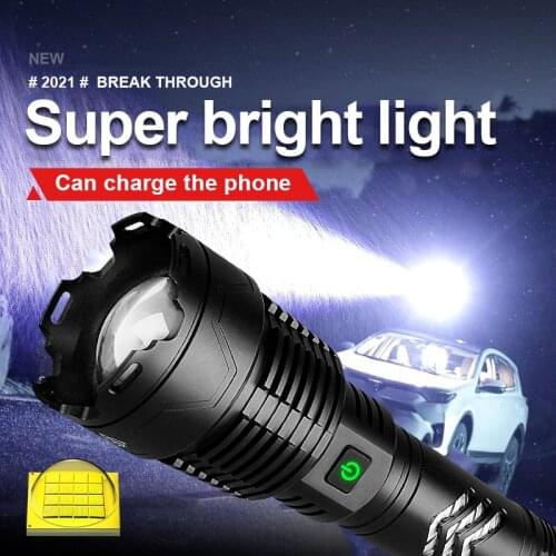 300000LM Super LED XHP160 Zoom Flashlight USB Rechargeable 18650 Or 26650 Lanterns Waterproof Tactical Flash Light Hunt Torch