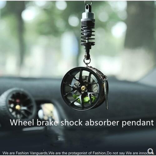 Creative BBS Hub Brake Shock Absorbers Keychain Key Ring with Brake Discs Car Tire Wheel Key Chain Auto Car Keyring Pendant