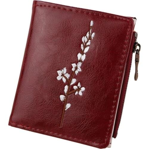 Women Wallets Short Lady Purses Cards Holder Hasp Zipper Coin Purse Floral Woman Wallet Girls Flower Money Bags Pouch Bag Pocket