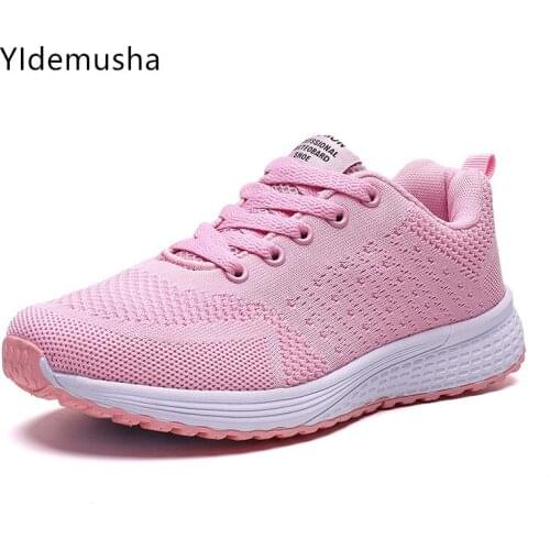 2020 Spring Womens Sneakers Lightweight Breathable Mesh Shoes Women Sneakers Casual Shoes Ladies Non-slip Soft Running Shoes