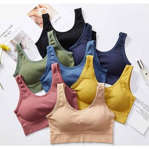 Women Tops Female Crop Top Stretch Undershirts Fashion Vest Sleeveless Cotton Tank Top Cami Black White Solid Color