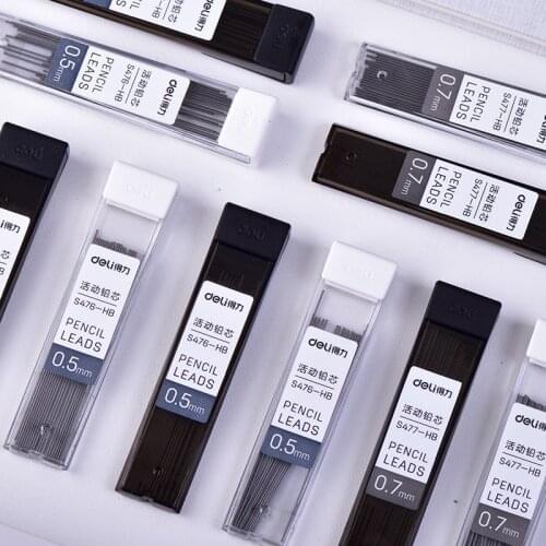 1box HB Mechanical Pencil Refill Resin Lead Core 0.5/0.7 Mm Black Stationery Supplies