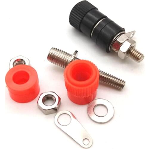 10pcs Red and Black 4mm Banana Plug PCB Wiring Terminal For Speaker Audio Block Banana Plug Connectors