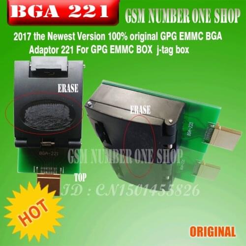 2017 the Newest Version 100% original GPG EMMC BGA Adaptor 221 For GPG EMMC BOX j-tag box free shipping
