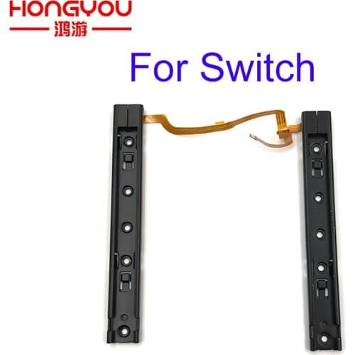 5pcs used Original Repart Part Right and left Slide rail With Flex Cable Fix Part For Nintendo Switch Console NS rebuild track