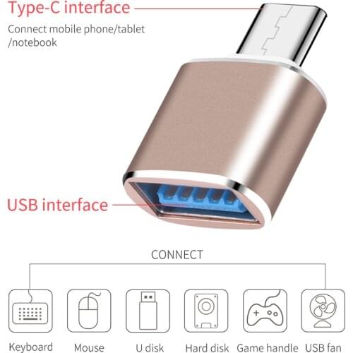 USB Type C OTG Adapter For Xiaomi mi 9 Samsung S10 Note 10 Huawei Mate 30 P30 Pro USB-3.0 Connector USBC Type-c Converter
