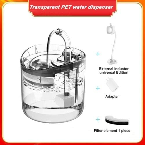 1.8L Automatic Cat Water Fountain With Faucet For Dog Water Dispenser Transparent Filter Drinker Pet Sensor Drinking Feeders