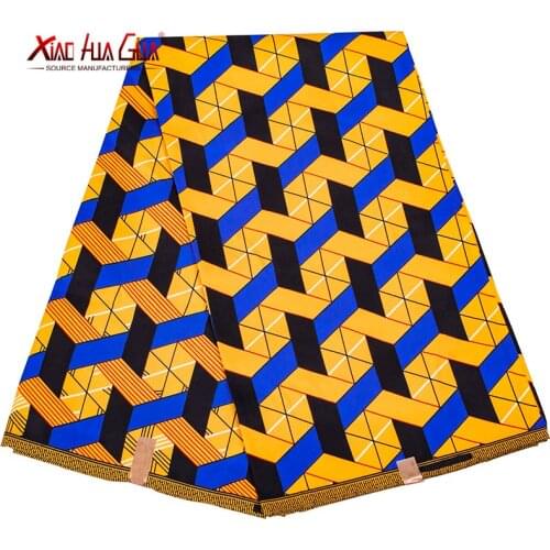 Free shipping Ankara African Wax Veritable Real Wax Fabric Polyester Sewing Dress Material3yards 6yards/One Pieces FP6392