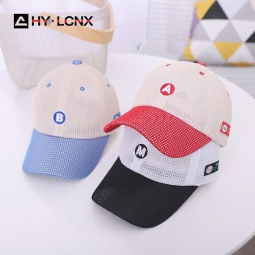 Summer Child New Sunscreen Net Baseball Cap Boy Letter Embroidery Adjustable Breathable Hat Girl Outdoor Fashion Baseball Cap