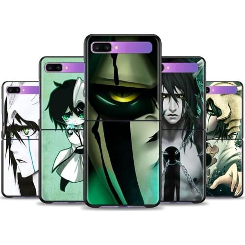 Anime Bleach Ulquiorra Cifer Case For Samsung Galaxy Z Flip 6.7" Flip3 5G Black PC Hard Phone Cover Segmented Protect Coque