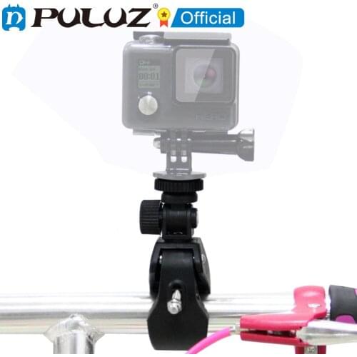 PULUZ Motorcycle Bicycle Handlebar Holder with Tripod Mount & Screw for GoPro HERO9 Black / HERO8 Black /HERO7 /6 /5, DJI Osmo