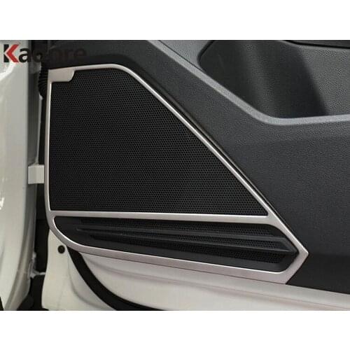 For VW For Volkswagen Tiguan mk2 2017 2018 2019 Stainless Steel Car Interior Side Door Speaker Audio Decoration Cover Trim