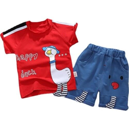 New Summer Baby Girl Clothes Cute Children Boys Cartoon T-Shirt Shorts 2Pcs/Sets Toddler Sport Fashion Clothing Kids Tracksuits