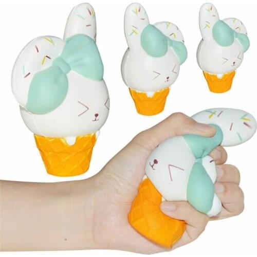 Ice Cream Rabbit Toy Gift Slow Rising Cute Kids Squeeze Toy Pressure Relief environmentally elastic PU high quality Gift