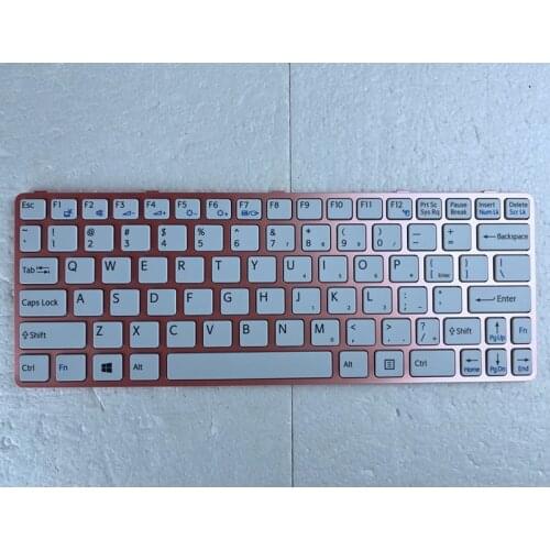 NEW US laptop keyboard for SONY for VAIO SVE11 SVE111 SVE11113FXB SVE11115EG SVE111 15ELW notebook Keyboard Pink Frame