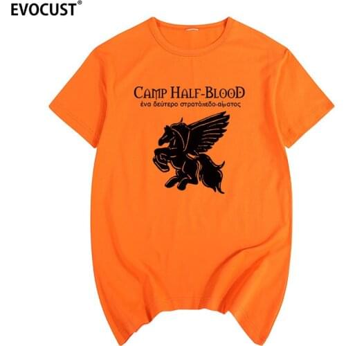 Camp half blood 2019Funny Long Island Sound campers Percy JacksonSummer T-shirt Cotton Men T shirt New women TEE fashion Casual