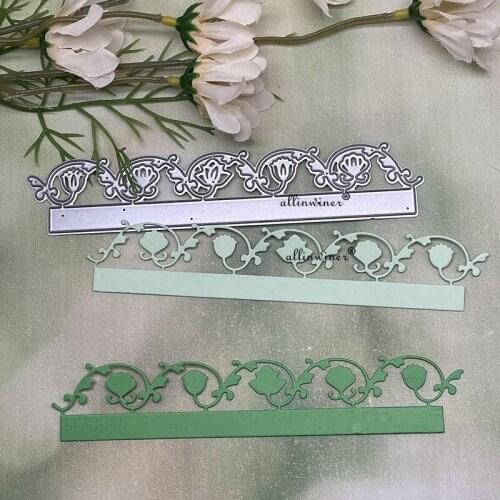 New Flower leaf vine edge DIY Craft Metal Cutting Die Scrapbook Embossed Paper Card Album Craft Template Stencil Dies
