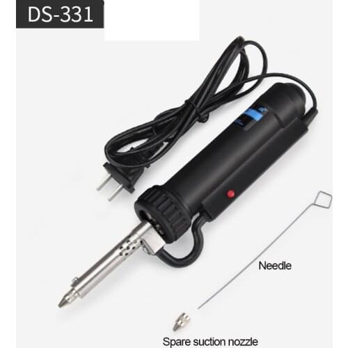 Solder Sucker 30W 220V 50Hz Electric Vacuum Desoldering Pump Iron Gun Soldering Black Blue Repair Tool with Nozzle and Drill Rod