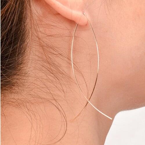 New Fashion Fish Shaped Earring Simplicity Copper Wire Geometric Handmade Stud Earring for Women Brincos de gota Feminino