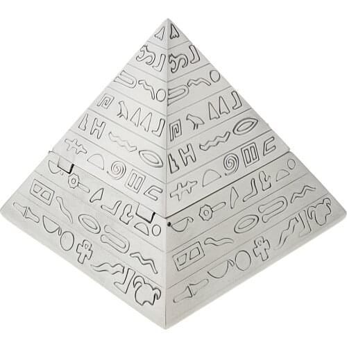Zinc Alloy Metal Crafts Home Decor Egyptian Pyramids Jewelry Box Trinkets Storage Box