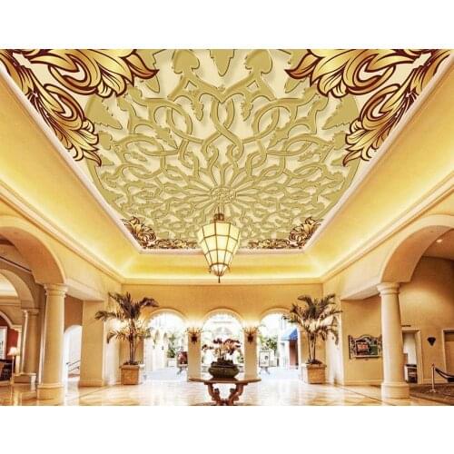 Living room bedroom custom 3D ceiling Embossed relief wall papers home decor ceiling modern wallpaper of the door