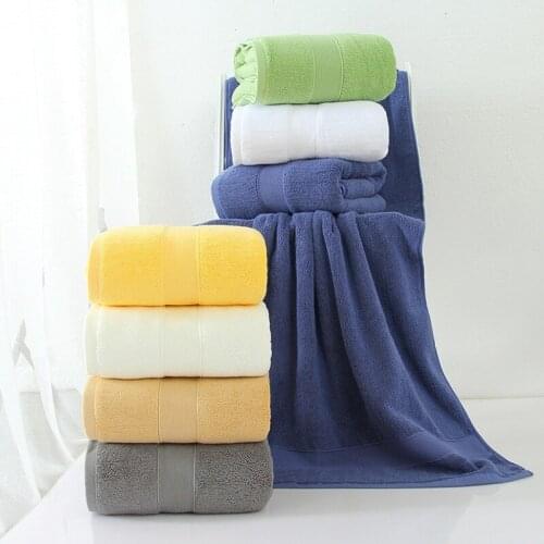 Pure cotton thickened absorbent bath towel thickened family hotel bathroom bath towel