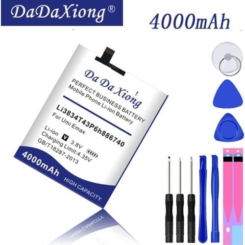 High quality 4000mAh Li3834T43P6H886740 Battery for UMI EMAX / UMI IRON For TCL TliS600 3N I718M M2U M2L M2M Phone battery