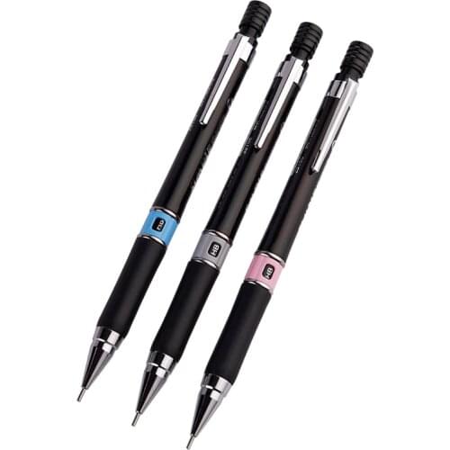 1-Piece HB Mechanical Pencil 0.5mm 0.7mm Writing Sketching Propelling Pencils Retractable with Eraser Top School Office Supplies