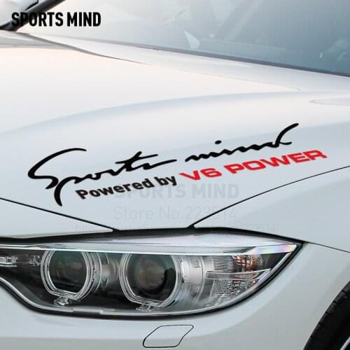 10 Pieces Sports Mind V6 POWER Car Sticker decal car styling For bmw honda audi volkswagen toyota ford nissan subaru accessories