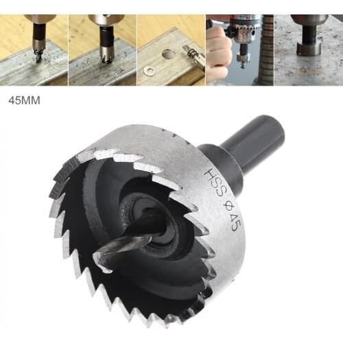 45mm HSS Hole Saw Cutter Drill Bits for Pistol Drills / Bench Drills / Magnetic Drills /Air Gun Drills