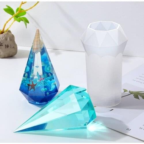 Diamond Cone Silicone Mould DIY Crystal Crystal Epoxy Resin Mould High Mirror Cone Mold