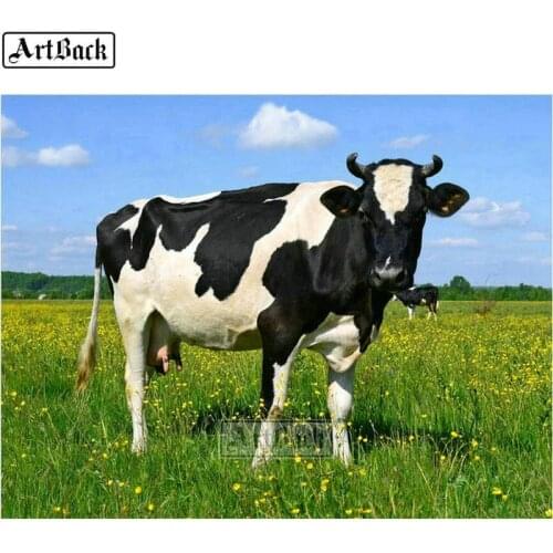 New arrival 5d diy diamond painting cow diamond cross stitch full square animal handmade crafts home decoration