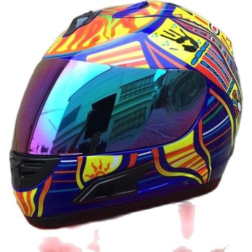 Free Shipping Motorcycle Helmet The Five Continents In Four Seasons Full Face Helmet Casing Wrestling Helmet With Rainbow Visor