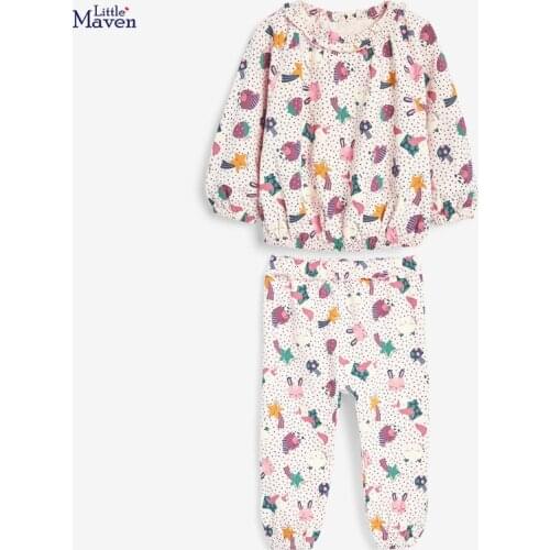 Children European And American Wear Autumn Long Sleeve Cartoon Animal Girls Leisure Clothes Comfortable Soft Clothing