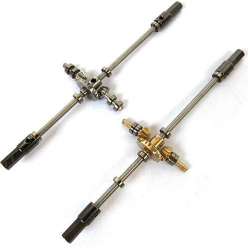 For WPL B16B36 Metal Bridge Shaft with Steel/Copper Gear for Ural Military RC Car DIY Model Car Spare Part