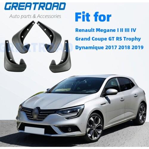 Set Mudflaps Mud Flaps Splash Guards Mudguards For Renault Megane I II III IV Grand Coupe GT RS Trophy Dynamique 2017 2018 2019
