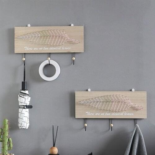 Creative and simple modern porch wooden clothes hook hook wall hanging fitting room wall hanging clothes hook wall decoration