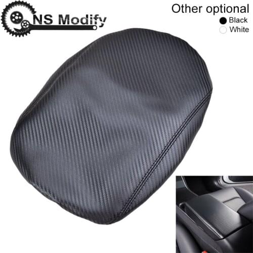 NS Modify Car Central Armrest Box Cover For Tesla Model 3 2017-2019 Microfiber PU Leather Center Console Protection Car Interior