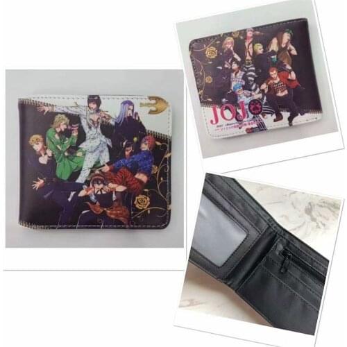 Cartoon bizarre adventure jojo wallet anime wallet with Card Holder Coin Pocket
