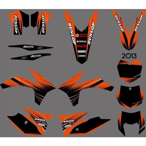 H2CNC Graphics & Background Decal Sticker For 125 200 250 300 350 450 500 505 520 525 530 EXC 2012 2013 XC Series 2011