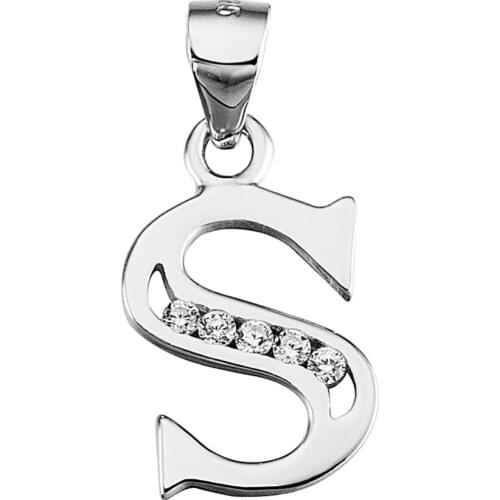 925 Sterling Silver Pendant Crystal Capital S Necklaces Pendant Fashion Women Jewelry Dropshipping Clearance GND0168