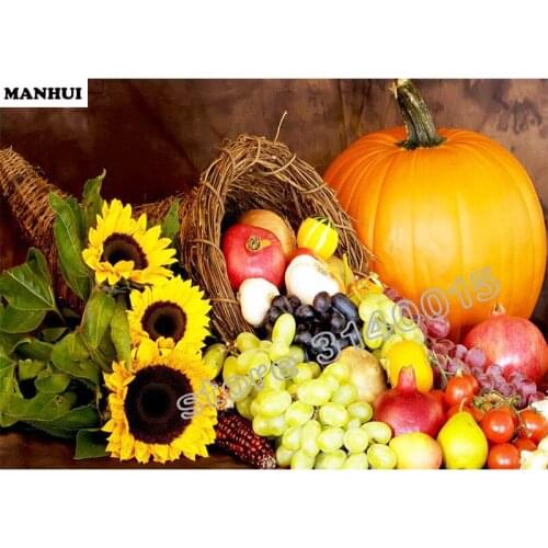 Full Square Diamond 5D DIY Diamond Painting Flower and Fruit Embroidery Cross Stitch Rhinestone Mosaic Painting Decor BAC066