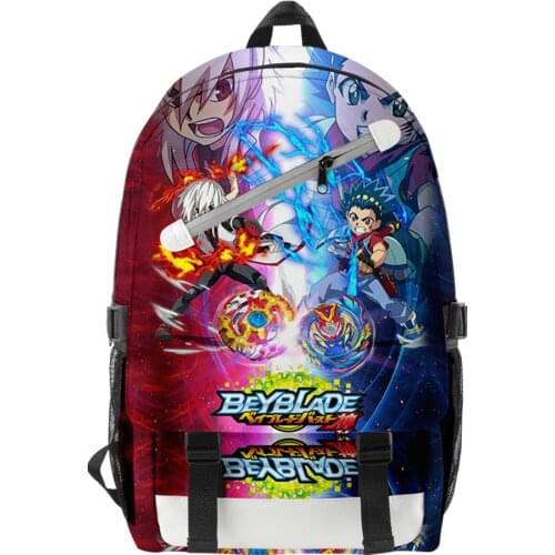 Hot Cartoon Beyblade Burst Evolution Backpack Bags Teenager Boys Girls Schoolbag Children 3D Streetwear Harajuku Laptop Bag