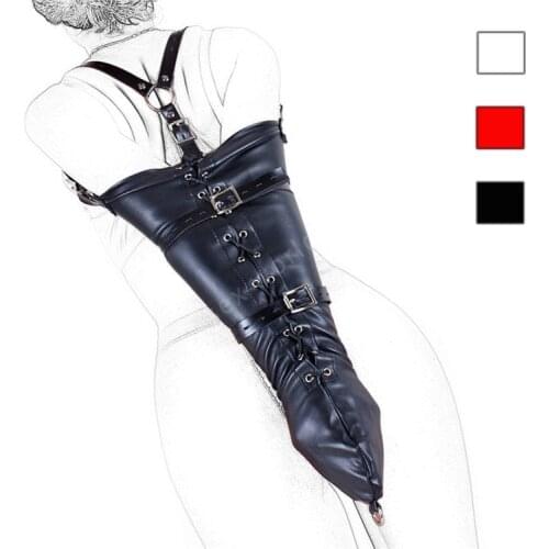 PU Leather Armbinder Glove Bondage Hand Shoulder Harness Restraint Arm Binder,BDSM Restraint Adult Games Sex Toys For Women