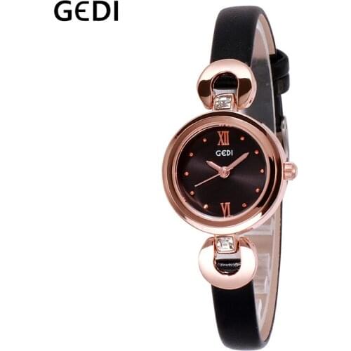 Relogio Feminino GEDI 8 MM Ultra-Thin Women Watches Exquisite Quartz Watch Fashion Montre Femme Ladies Elegant Bracelet Watch