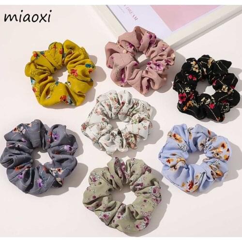 Fashion Sweet Gold Flower Hair Circle Women New Style Simple Retro Girl Lager Elastic Hair Band Casual Female Hair Accessories